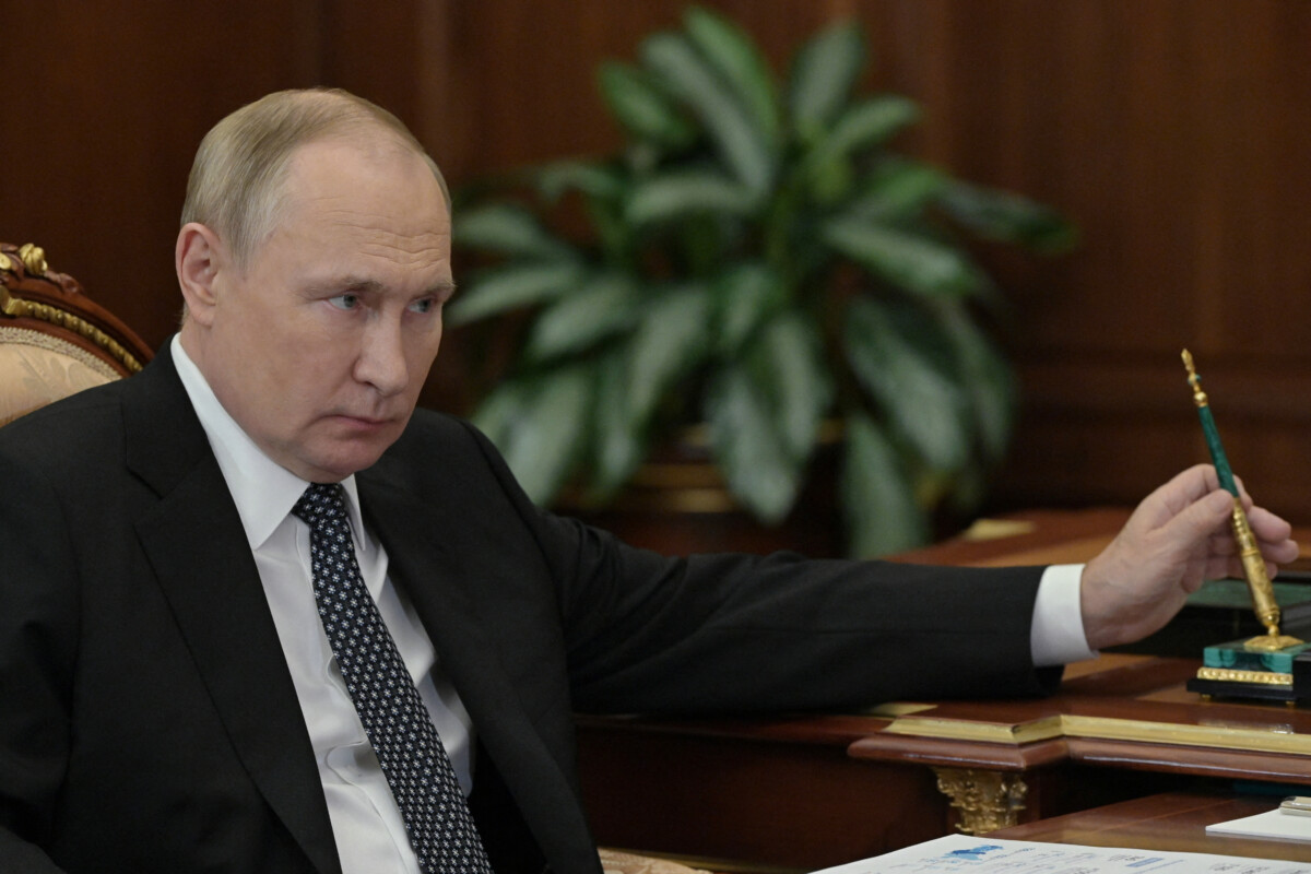 Presidente da Rússia, Vladimir Putin, durante reunião em Moscou